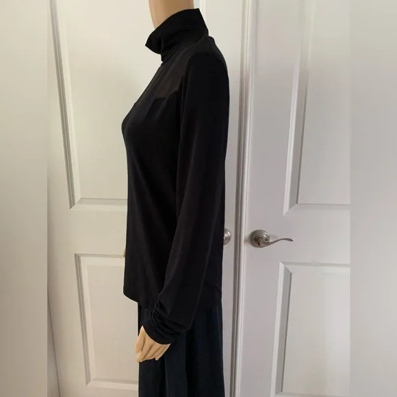By Anthropologie Sheer Turtleneck Top - Picture 12 of 16